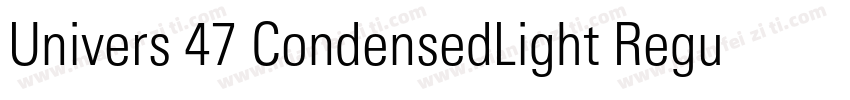 Univers 47 CondensedLight Regular字体转换